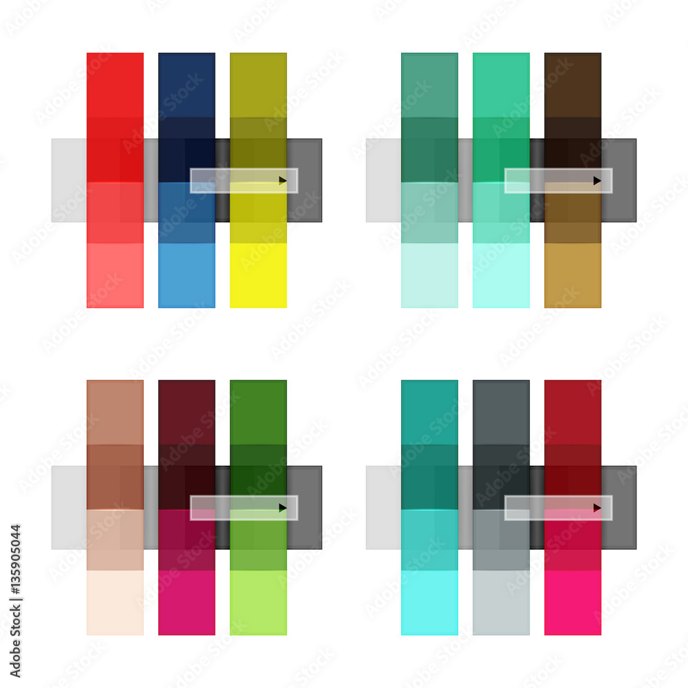 Vector blank stripes and lines infographics templates Vector blank stripes and lines infographics templates