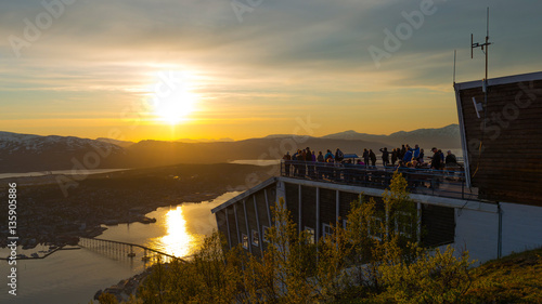 Midnight Sun in Tromso, Norway. photo