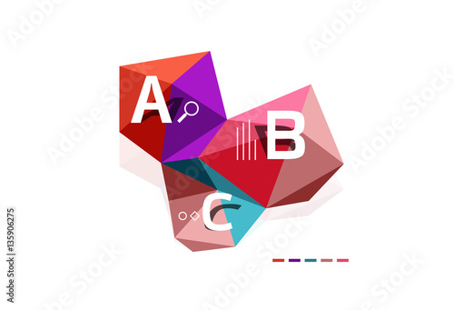 Free Download Abstract low poly infographics template - GFXLoad