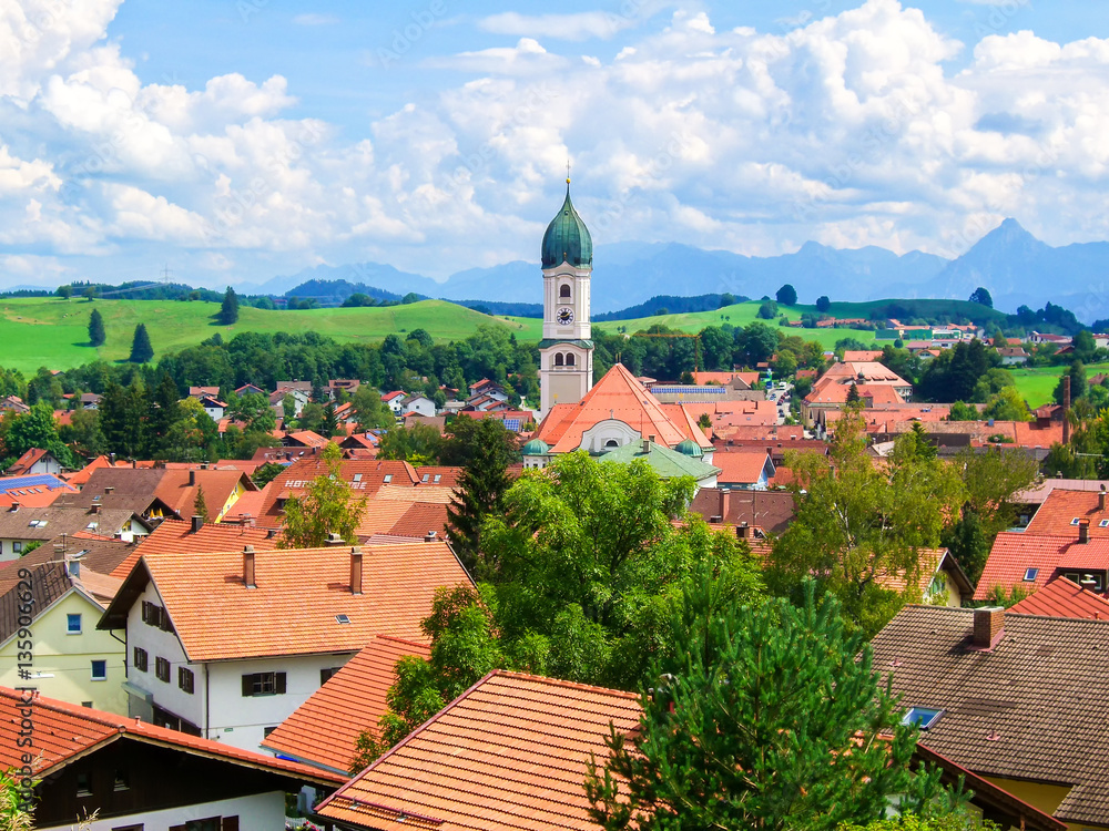 traditional bavarian village views, germany