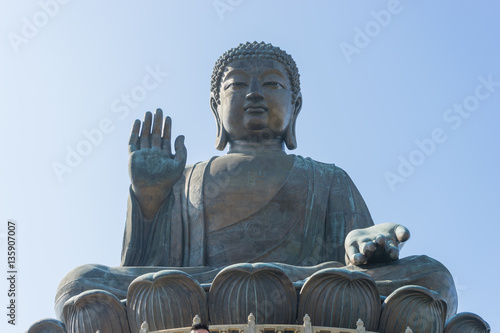 The enormous Tian Tan Big Giant Buddha in Hong Kong