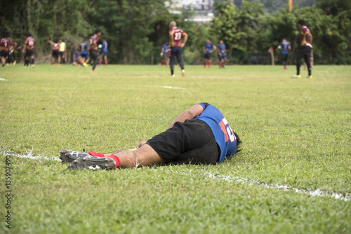 Injured Rugby player