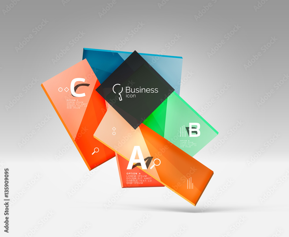 Shiny glass plate surfaces with text on 3d space Shiny glass plate surfaces with text on 3d space