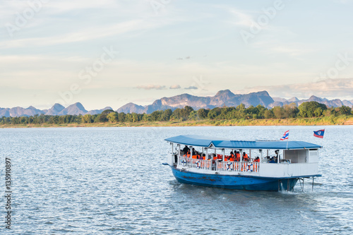 Wallpaper Mural The boat in Mekong river Nakhonphanom Thailand to Lao Torontodigital.ca