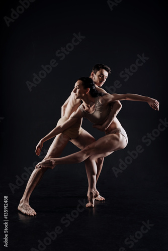 Involved young athletes demonstrating their abilities in the studio