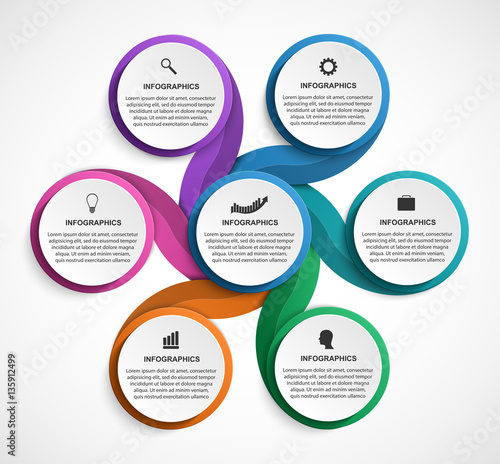 Infographic template for business presentations or information banner.