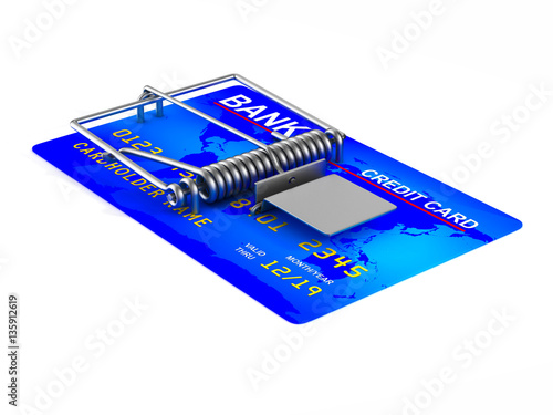 Financial risk. Isolated 3D...