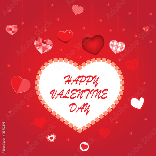 Happy valentine day. Vector illustration of valentine day