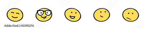 Smileys different faces