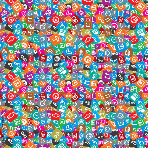 Pattern with Random Computer Icon