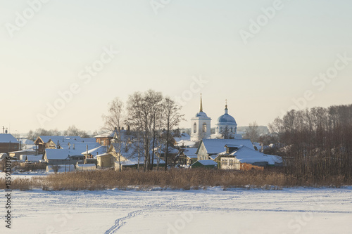Landscape of the russian province. Winter, Russia photo