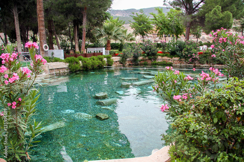 Pamukkale cleopatra pool at noon