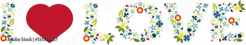 I love - haft kaszubski