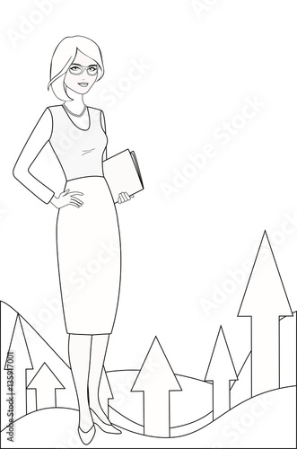 PR specialist in white-black variation