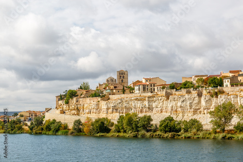 Zamora and its banks with the Duero river  Spain