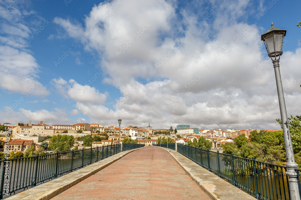 Landscape of Zamora seen from an old bridge