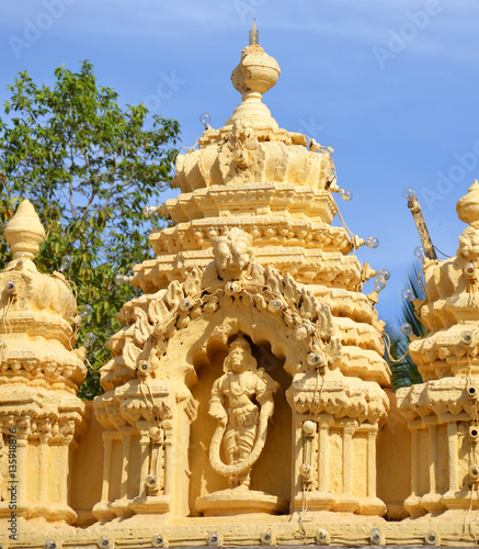 Detail of the Mysore palace temple in India photo