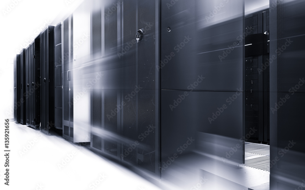 ranks modern supercomputers in modern computational data center with motion black and white ranks modern supercomputers in modern computational data center with motion black and white