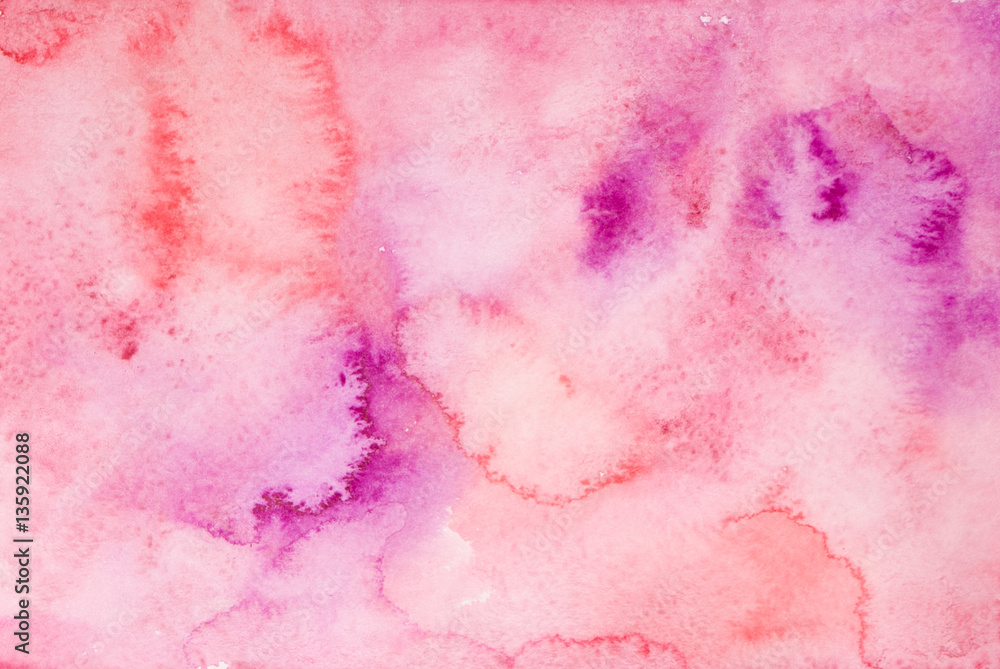 Pink and violet watercolor background