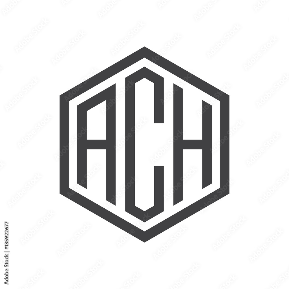 initial three letter logo hexagon black initial three letter logo hexagon black