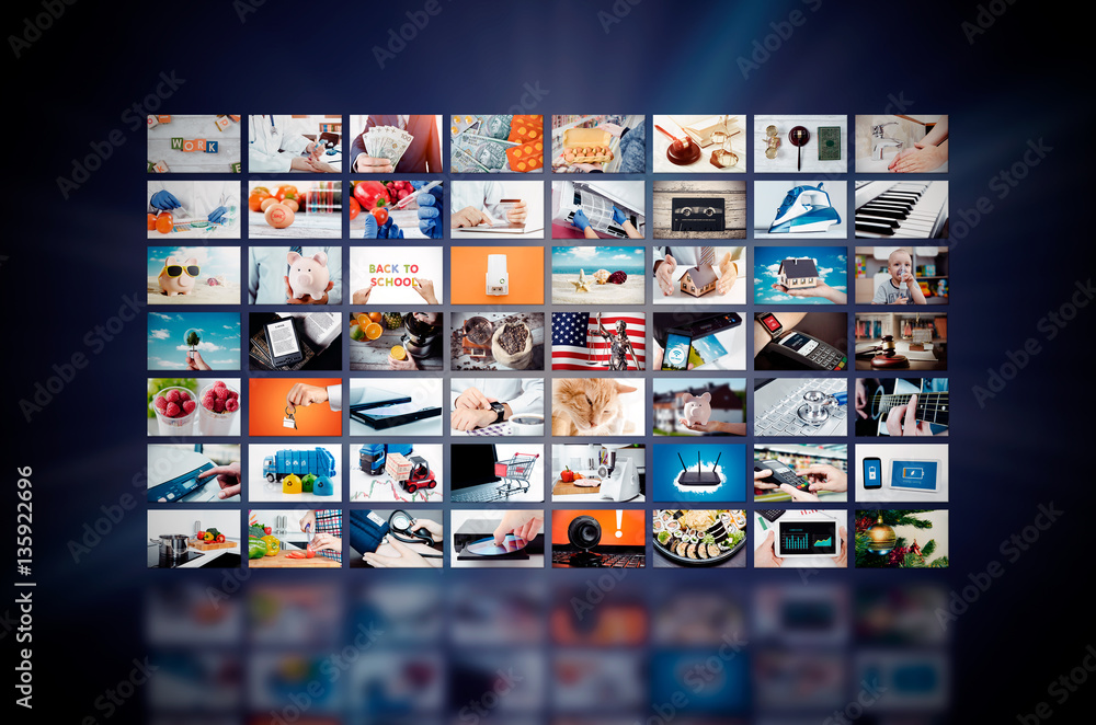 Multimedia video wall television broadcast Multimedia video wall television broadcast
