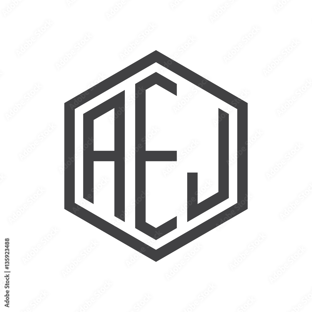 initial three letter logo hexagon black initial three letter logo hexagon black