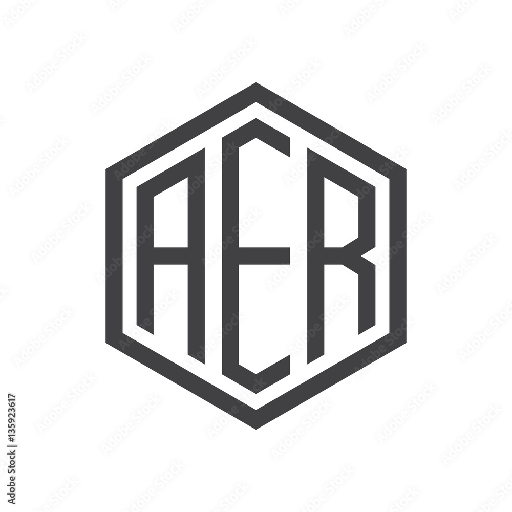 initial three letter logo hexagon black initial three letter logo hexagon black