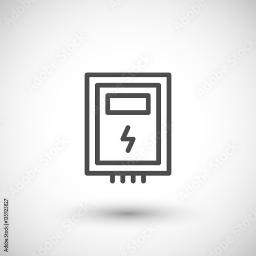 Electric box line icon