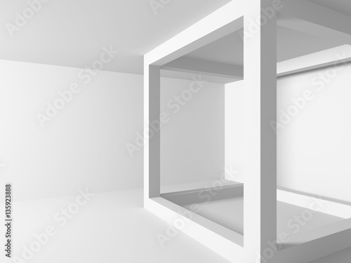 Fototapeta Naklejka Na Ścianę i Meble -  Abstract White Architecture Geometric Background
