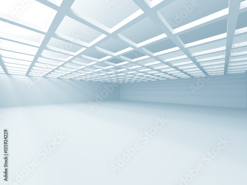 Empty white room. Abstract Modern Architecture Interior Backgrou
