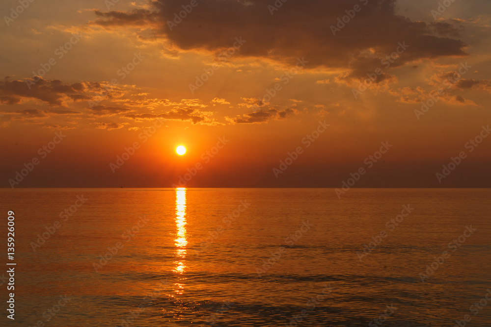 Sunrise and sea landscape nature background, for graphic backgr Sunrise and sea landscape nature background, for graphic backgr