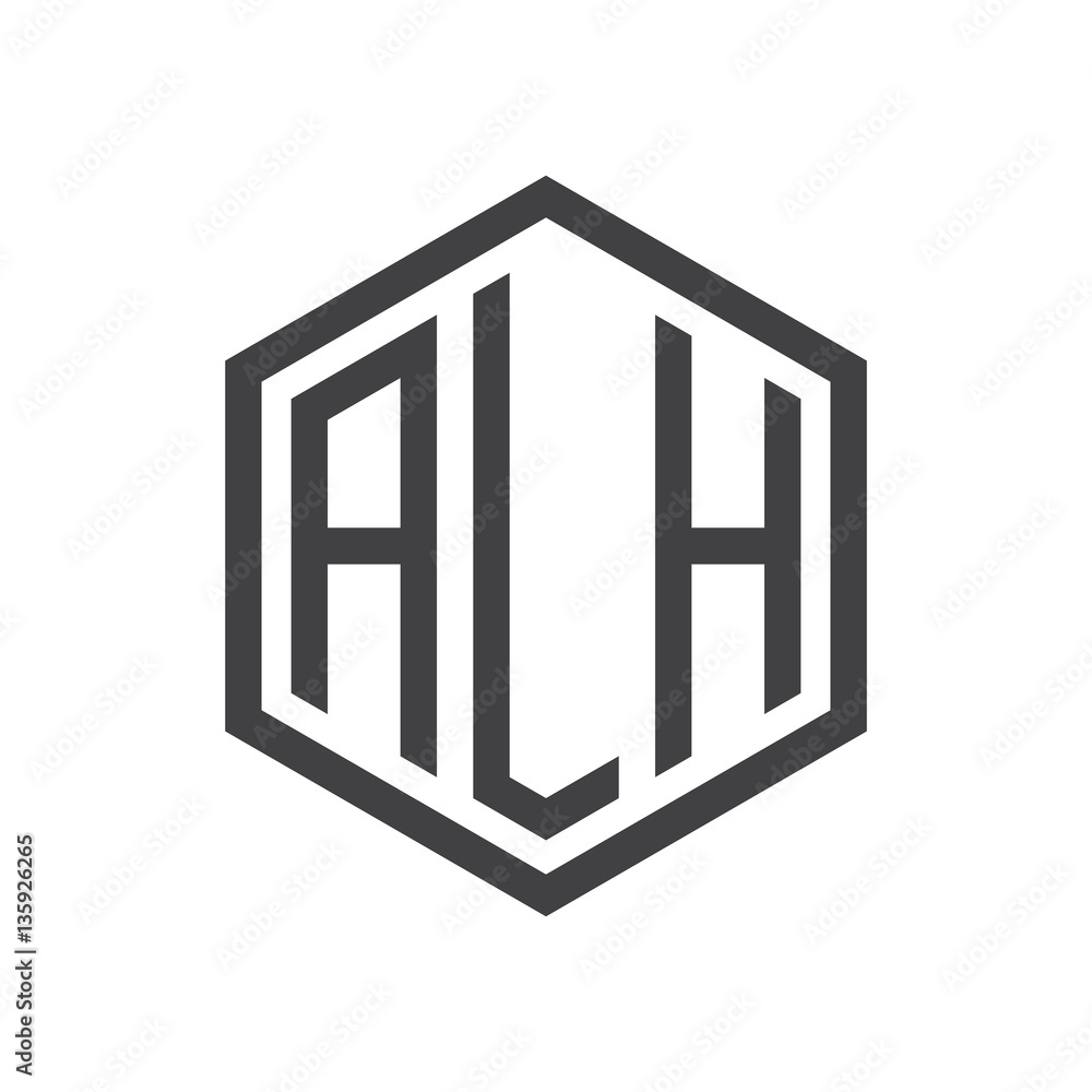 initial three letter logo hexagon black initial three letter logo hexagon black