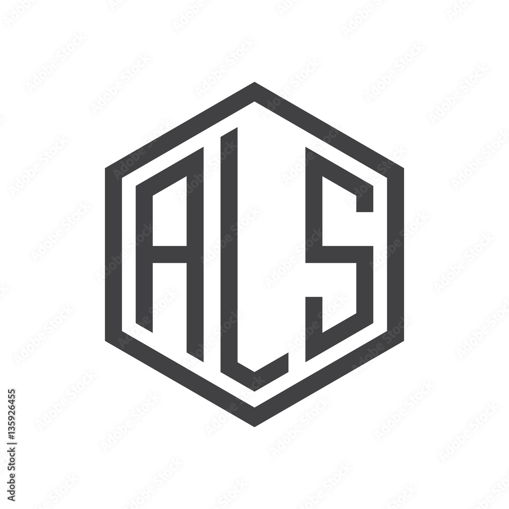 initial three letter logo hexagon black initial three letter logo hexagon black