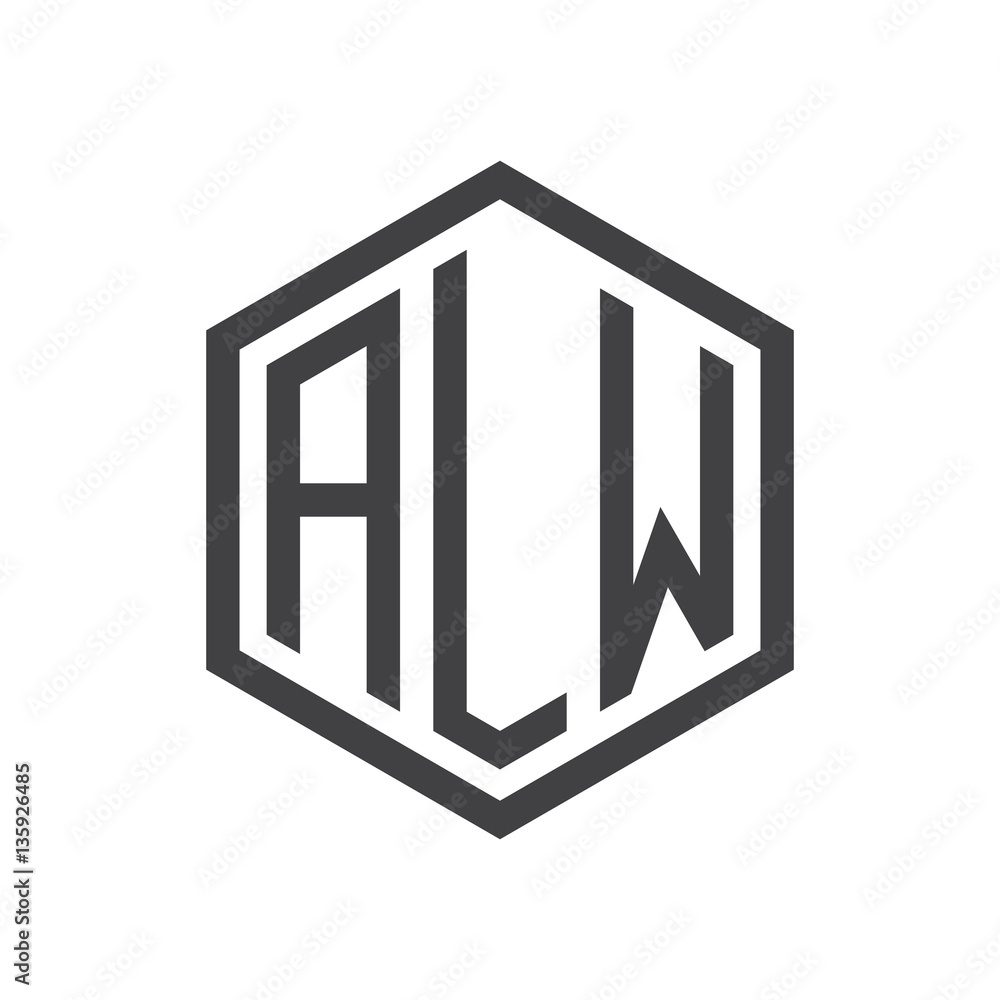 initial three letter logo hexagon black initial three letter logo hexagon black