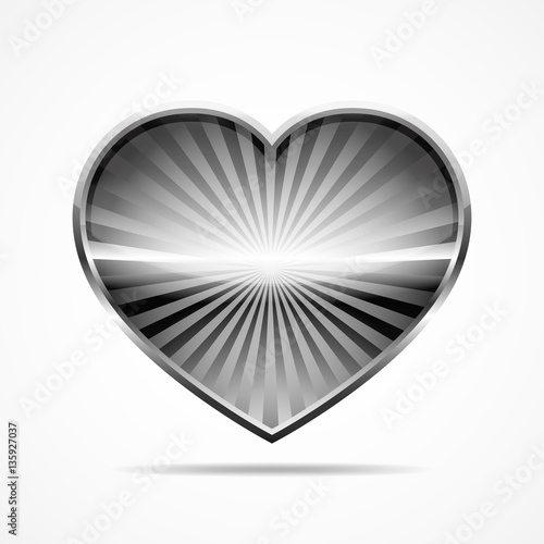 Heart for Valentine's day. Vector illustration.