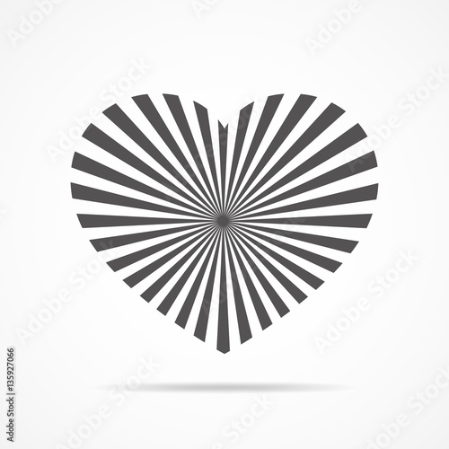 Heart for Valentine s day. Vector illustration.