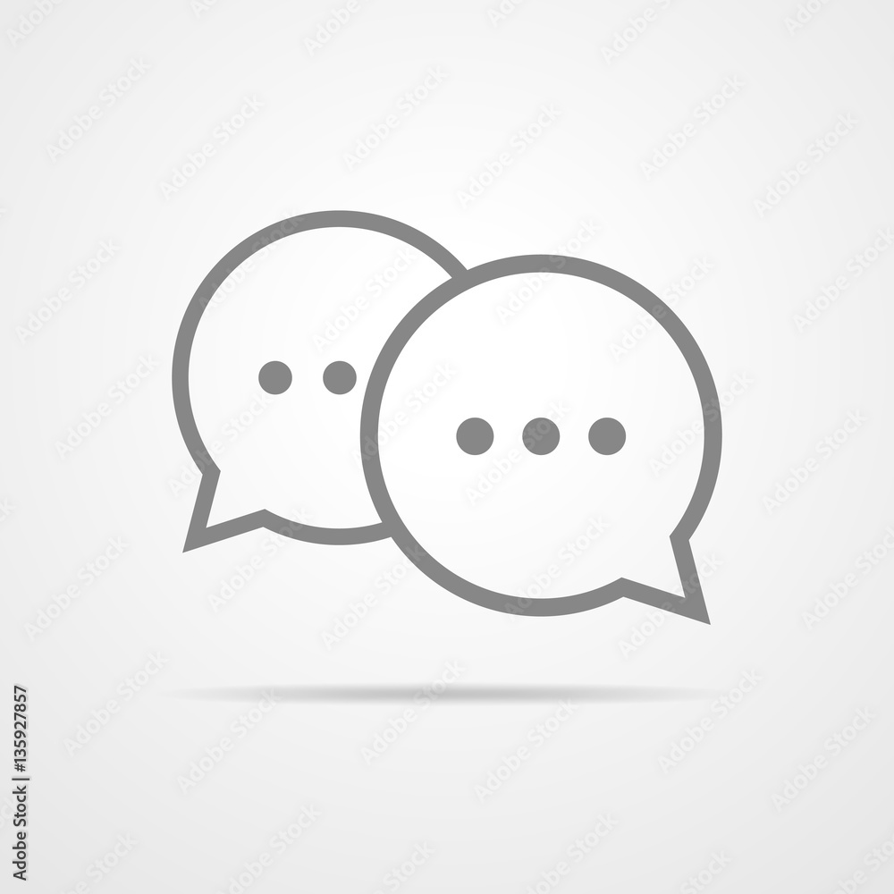 Chat bubble icon. Vector illustration. Chat bubble icon. Vector illustration.