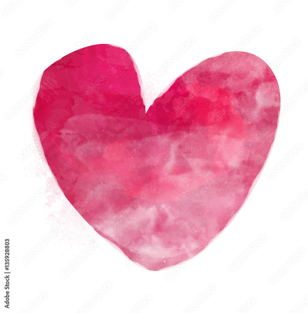 Watercolor heart vector