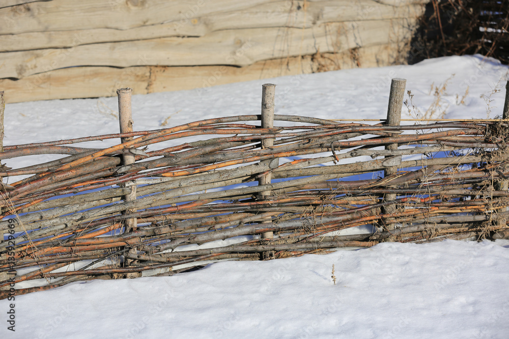 wooden wattle fence Stock Photo Adobe Stock
