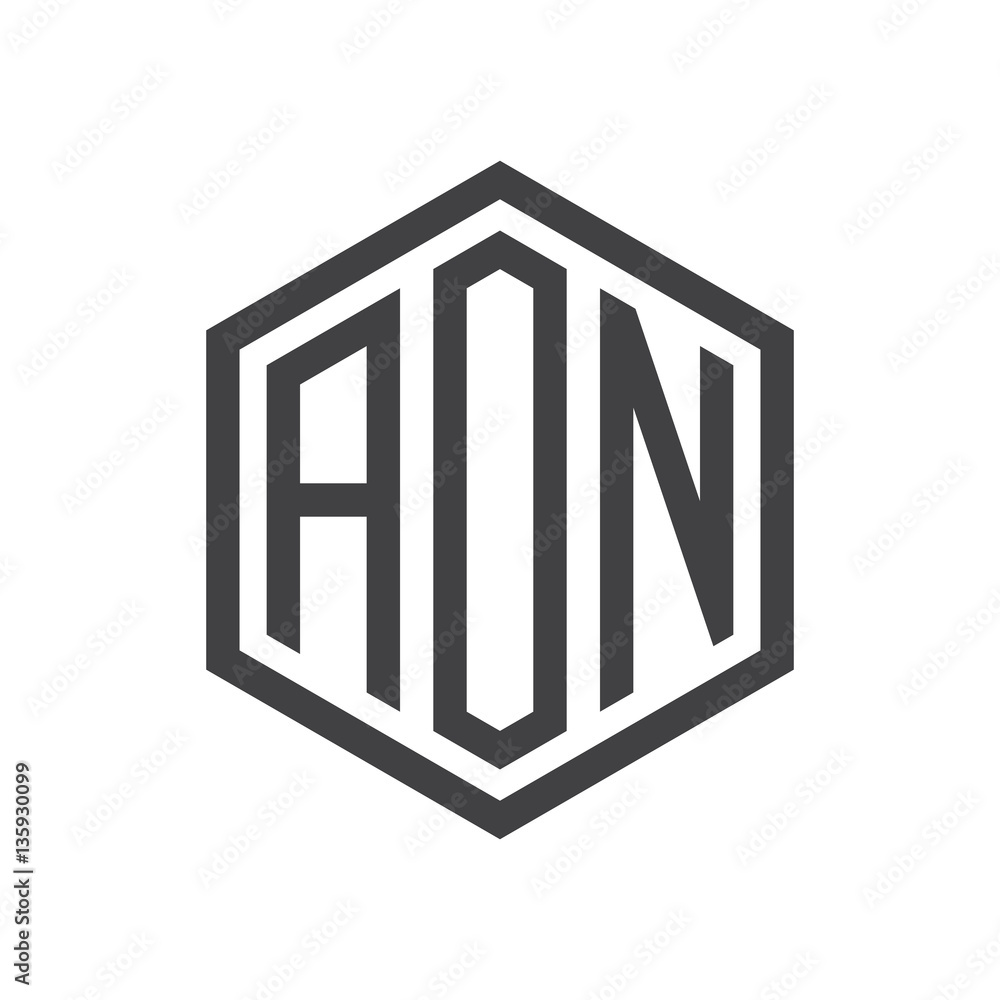 initial three letter logo hexagon black initial three letter logo hexagon black