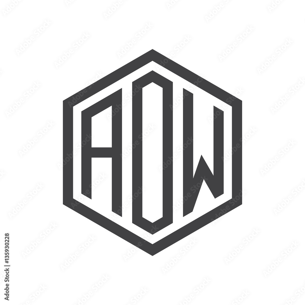 initial three letter logo hexagon black initial three letter logo hexagon black
