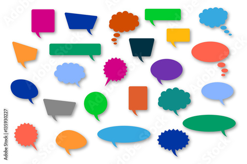 bunte Sprechblasen