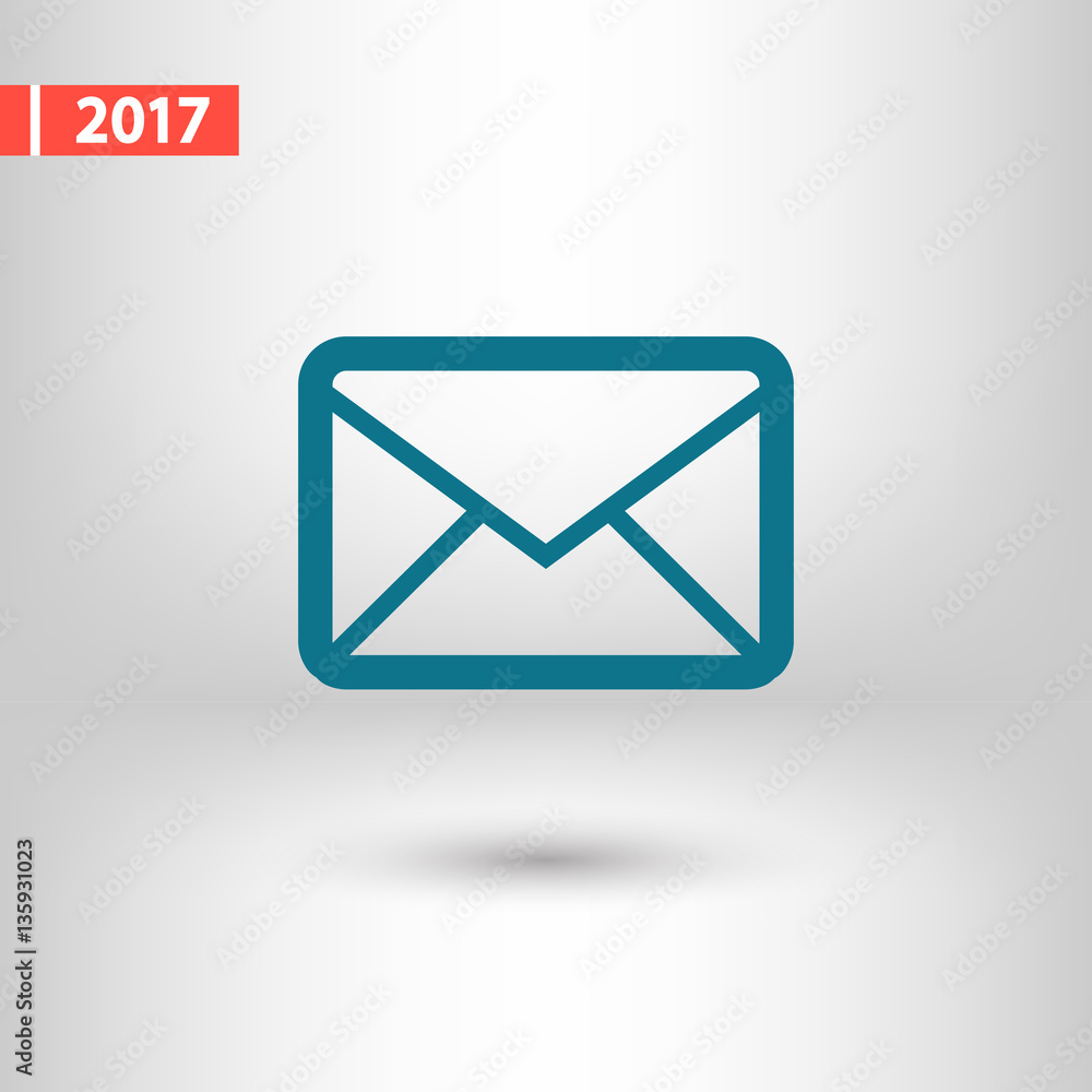 Envelope Mail icon, vector illustration. Flat design style Envelope Mail icon, vector illustration. Flat design style