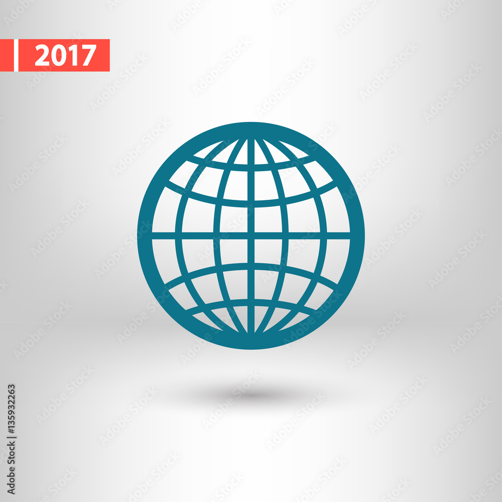 Globe Icon vector illustration. Flat design style Globe Icon vector illustration. Flat design style