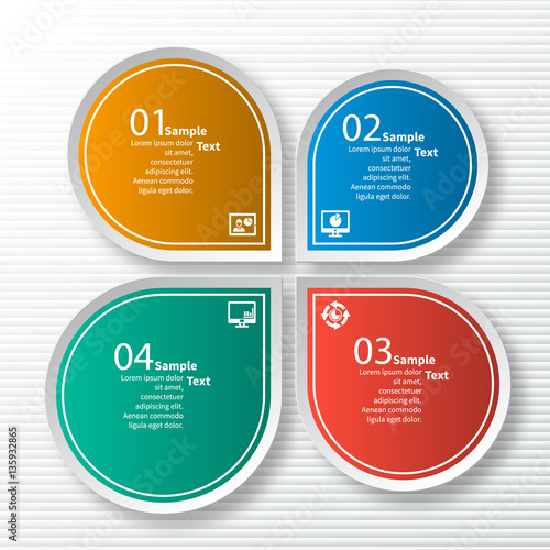 Abstract 3D Paper Infographics