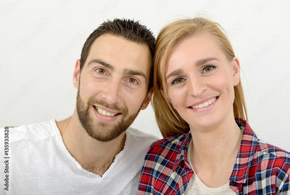 portrait of happy young couple portrait of happy young couple