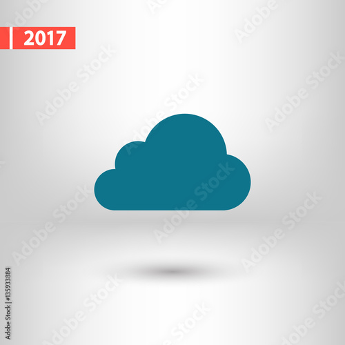  cloud icon, vector illustration. Flat design style