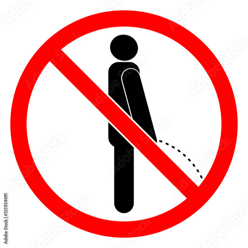 No pissing sign
