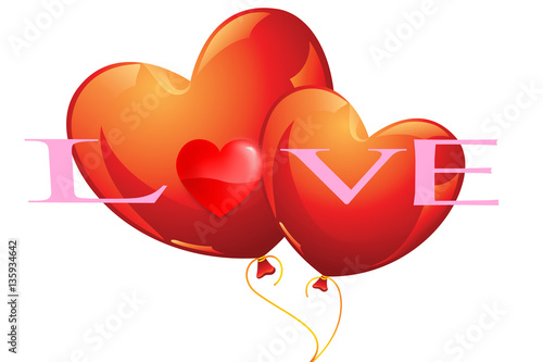 full color abstract background with heart concept.