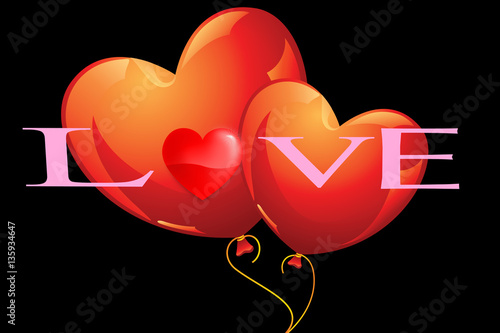 full color abstract background with heart concept.